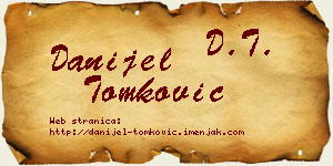 Danijel Tomković vizit kartica